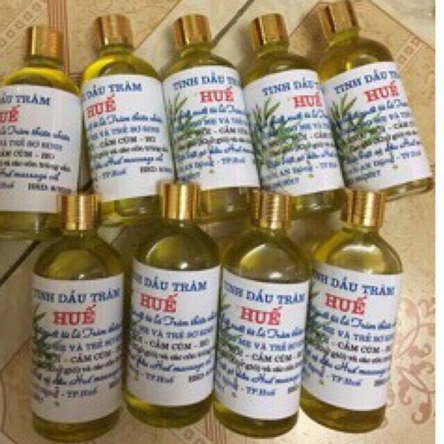 Combo 10 chai tinh dầu tràm Huế 100ml tròn thơm