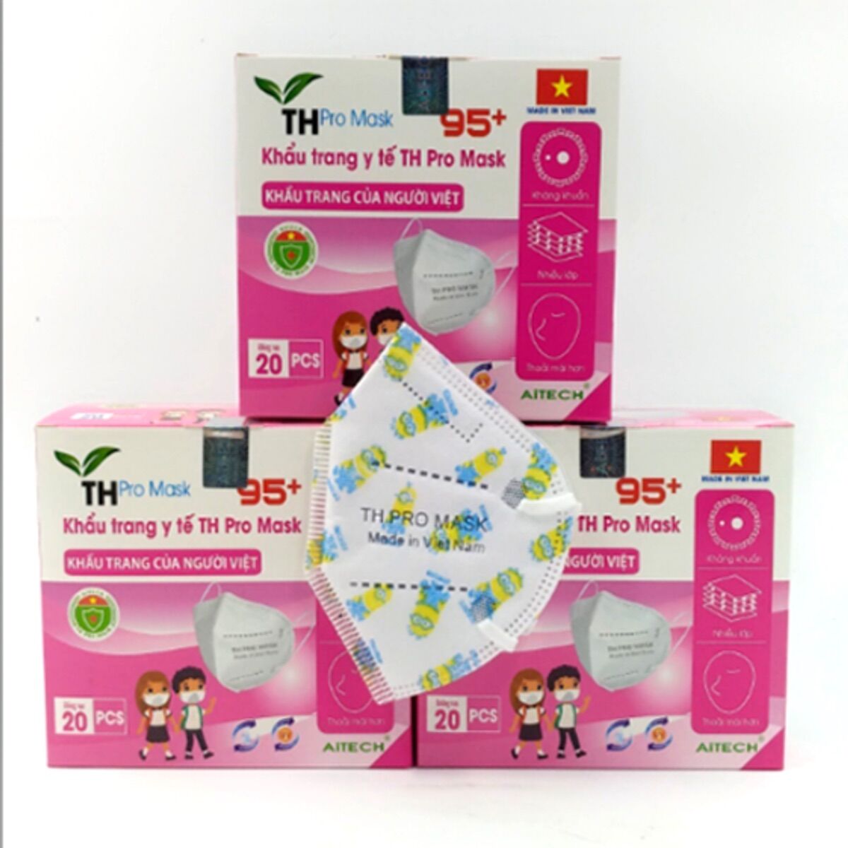 Combo 3 hộp khẩu trang trẻ em n95 th pro mask