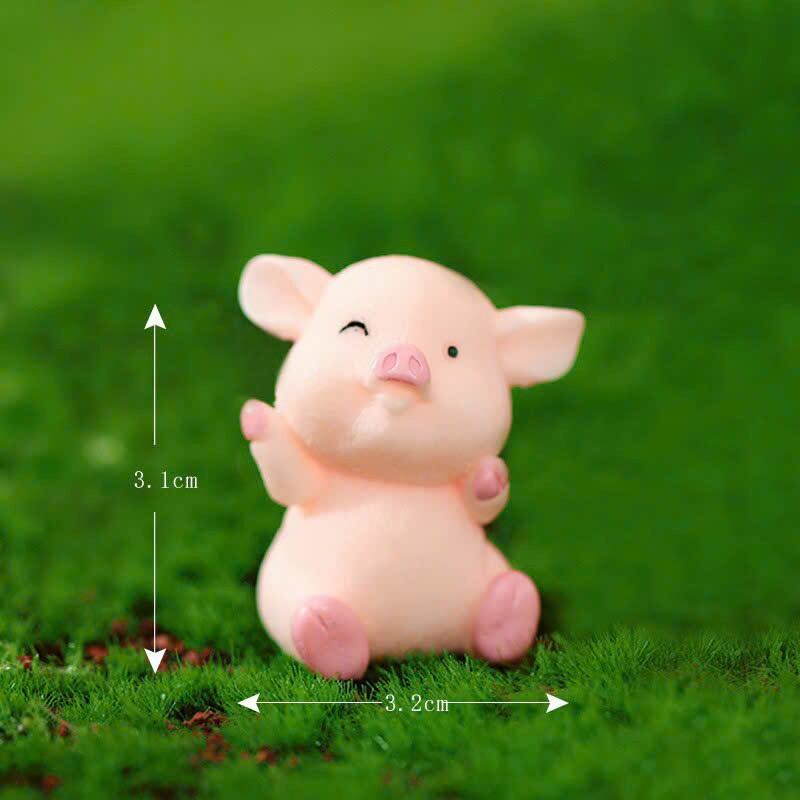 Mô hình chú heo con trang trí tiểu cảnh, hồ thủy sinh siêu dễ thương