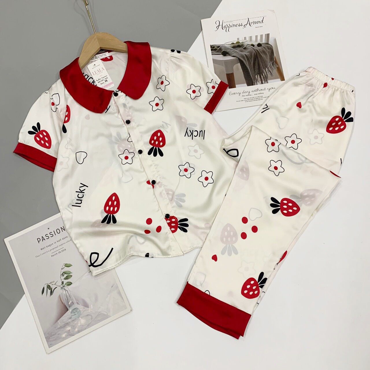 Bộ Pyjama lụa Latin cao cấp , bộ ngủ lụa loại 1 có size