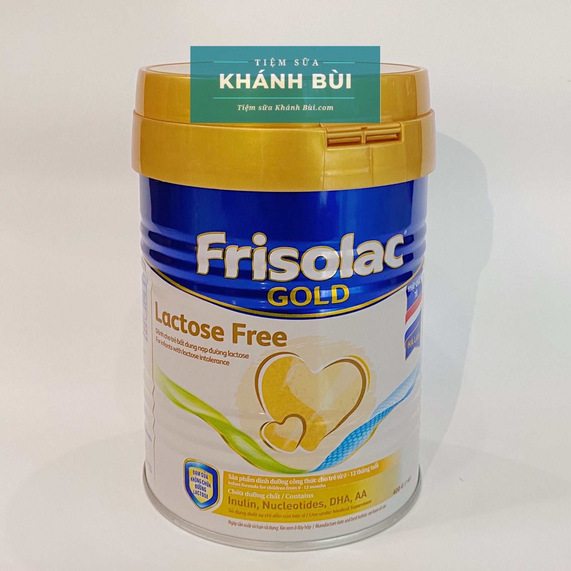 Sữa bột Friso Frisolac Lactose Free 400g Dành cho bé bất dung nạp lactose