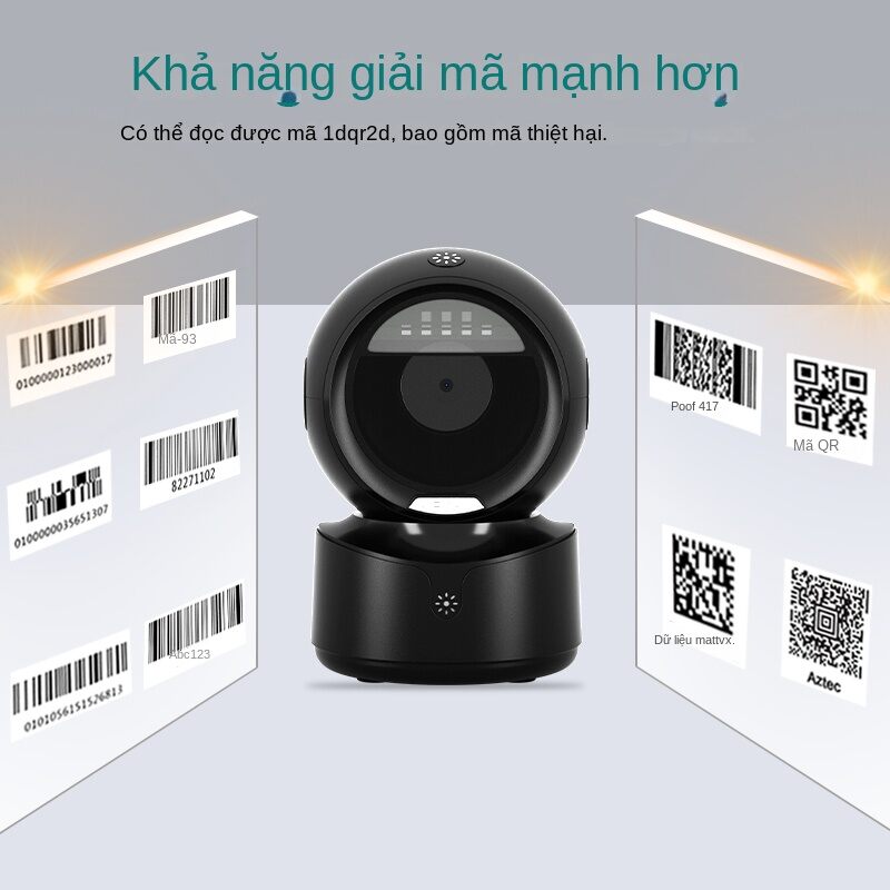 NETUM Desktop 2D QR Barcode Scanner, A5 Hands-Free Omnidirectional USB Big Barcode Reader 1D QR Screen Barcodes Scanning