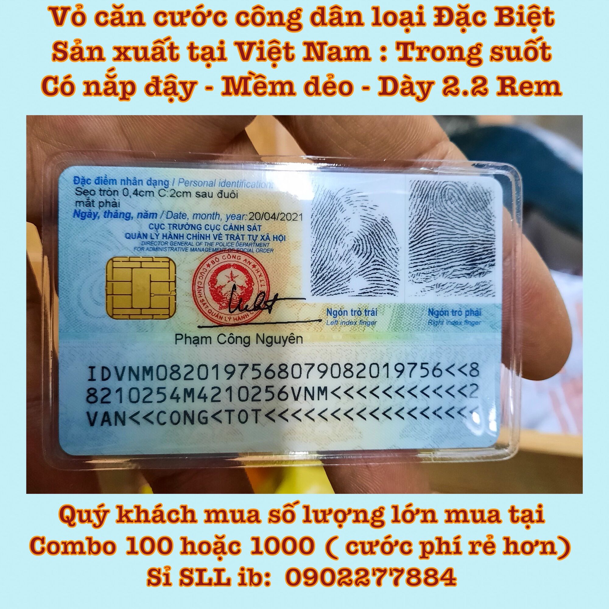 vỏ căn cước công dân, bằng lái xe Pet trong suốt dày và vỏ các loại giấy tờ tùy thân