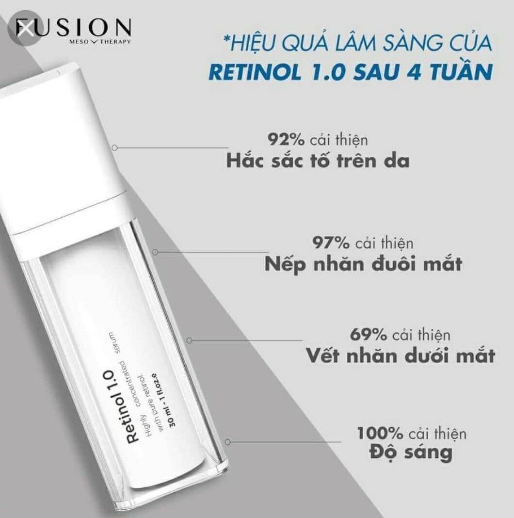 [HCM]Kem Trẻ Hóa da, Chống Lão Hoá Và Giảm Nám Sạm, Tàn Nhang FUSION RETINOL 1.0 : Date 2024