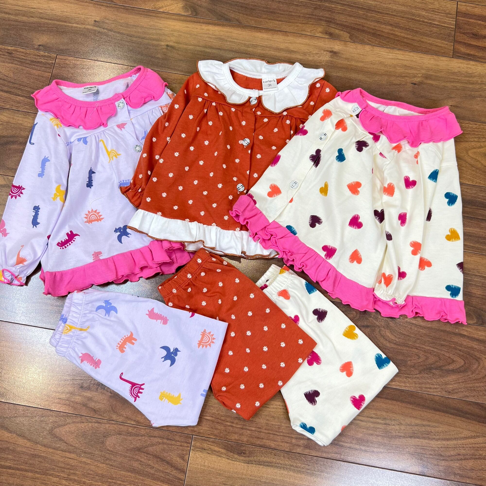 Đồ bộ Pyjama tay dài xuất khẩu bé gái