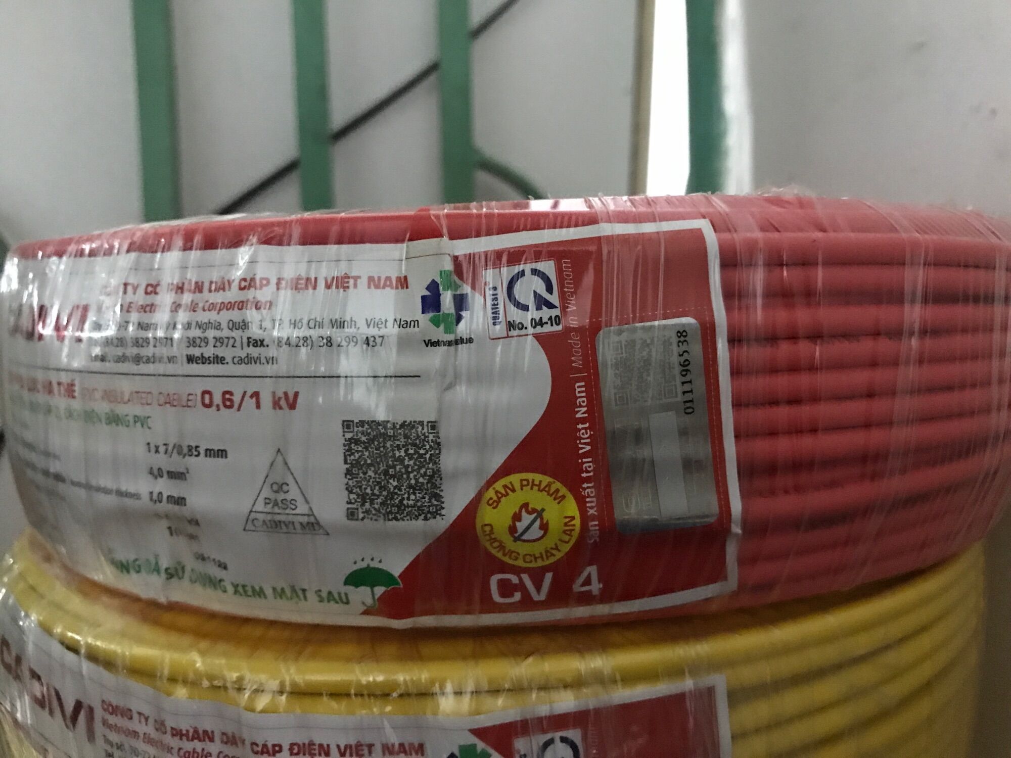CADIVI - Dây điện Cadivi CV 4.0 đơn 7 sợi (cuộn 100 mét)
