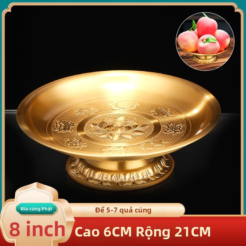 YIJINGFENG | Đĩa Đựng Thờ Cúng Kim Loại Dày Gia Đình