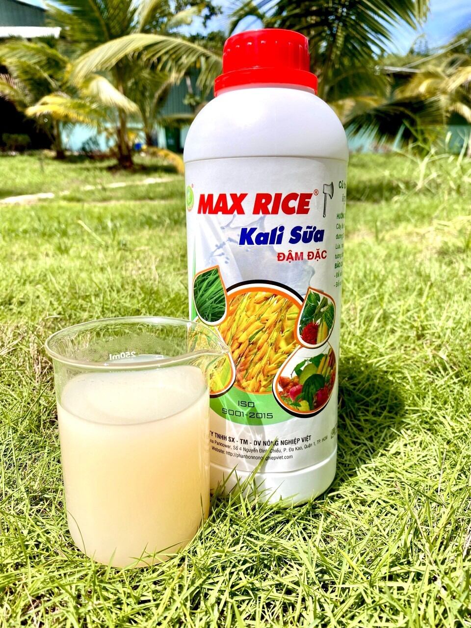 Phân bón max rice - kali sữa. chai 1000ml pha được 500 lít nước.
