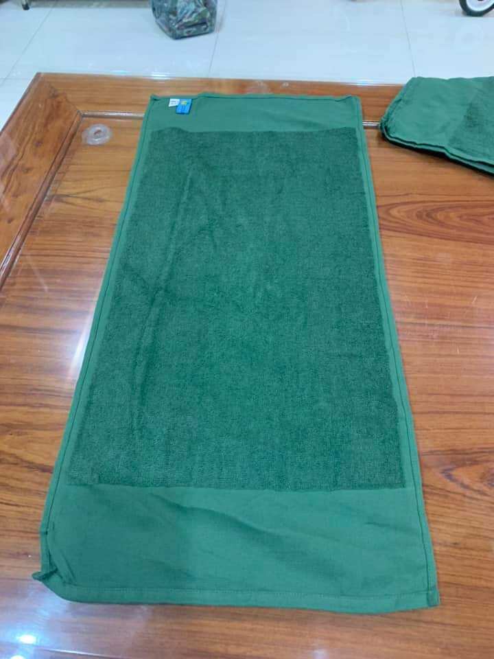 Combo 5 khăn mặt (khăn tắm) màu xanh lá kích thước 35x75cm