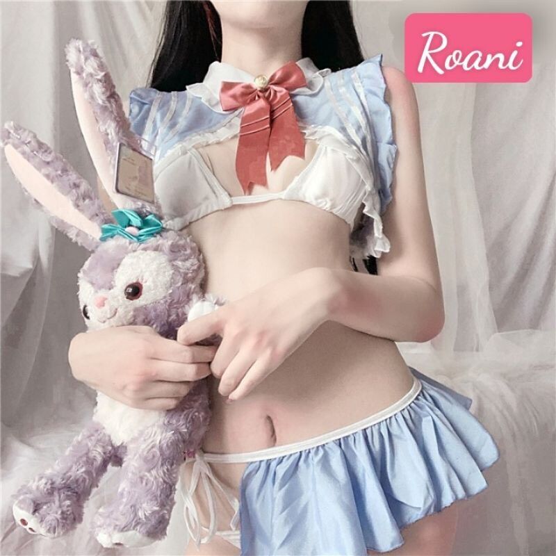 Set váy cosplay học sinh con thỏ sexy dễ thương