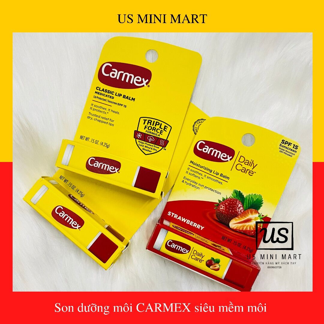 Son dưỡng carmex siêu mềm môi,chống nắng spf 15