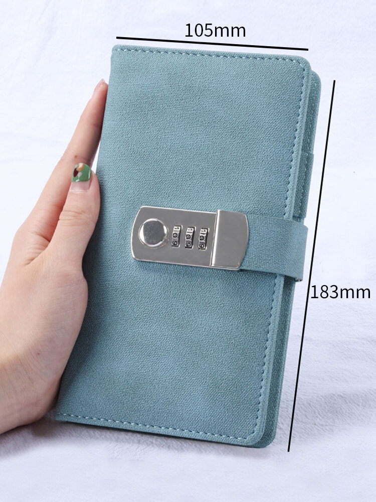 Password-Protected Noteboy Diary with Lock Simple A6 Portable Notebook Fine Art College Student Retro Thickened Password Lock Notepad Portable Creative Trending Journal Book Multifunctional