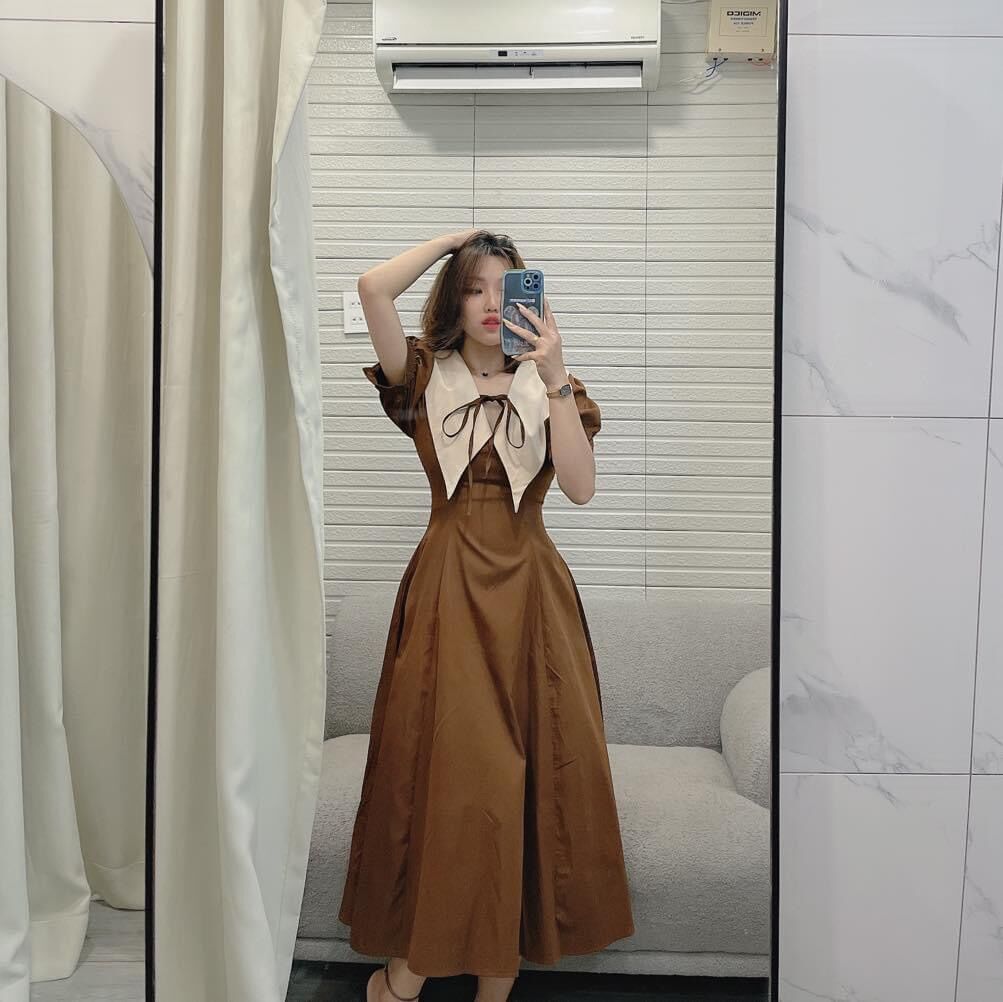 61 - ĐẦM MIDI CỔ PETER CÓ BIGSIZE