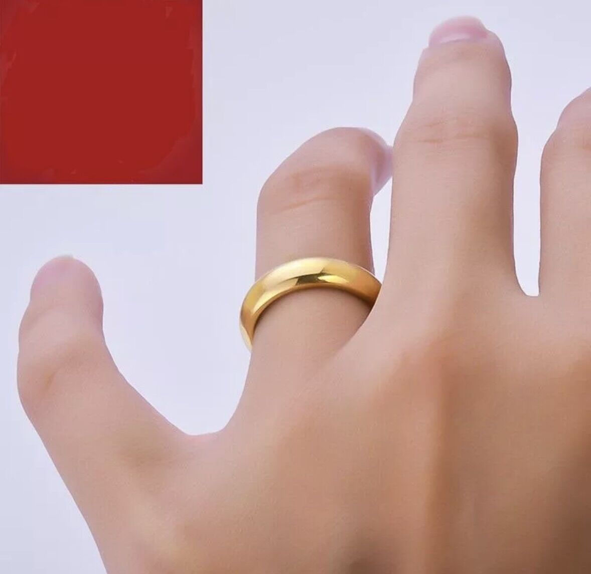 Nhẫn trơn 2 chỉ mạ vàng 24k khắc 4 số 9