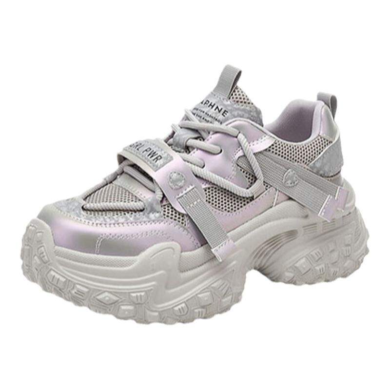 Daphne | Silver Thick Sole Platform Daddy Shoes Increase Height Smaller Feet Giá 1,940,000 Đồng*Miễn phí vận chuyển