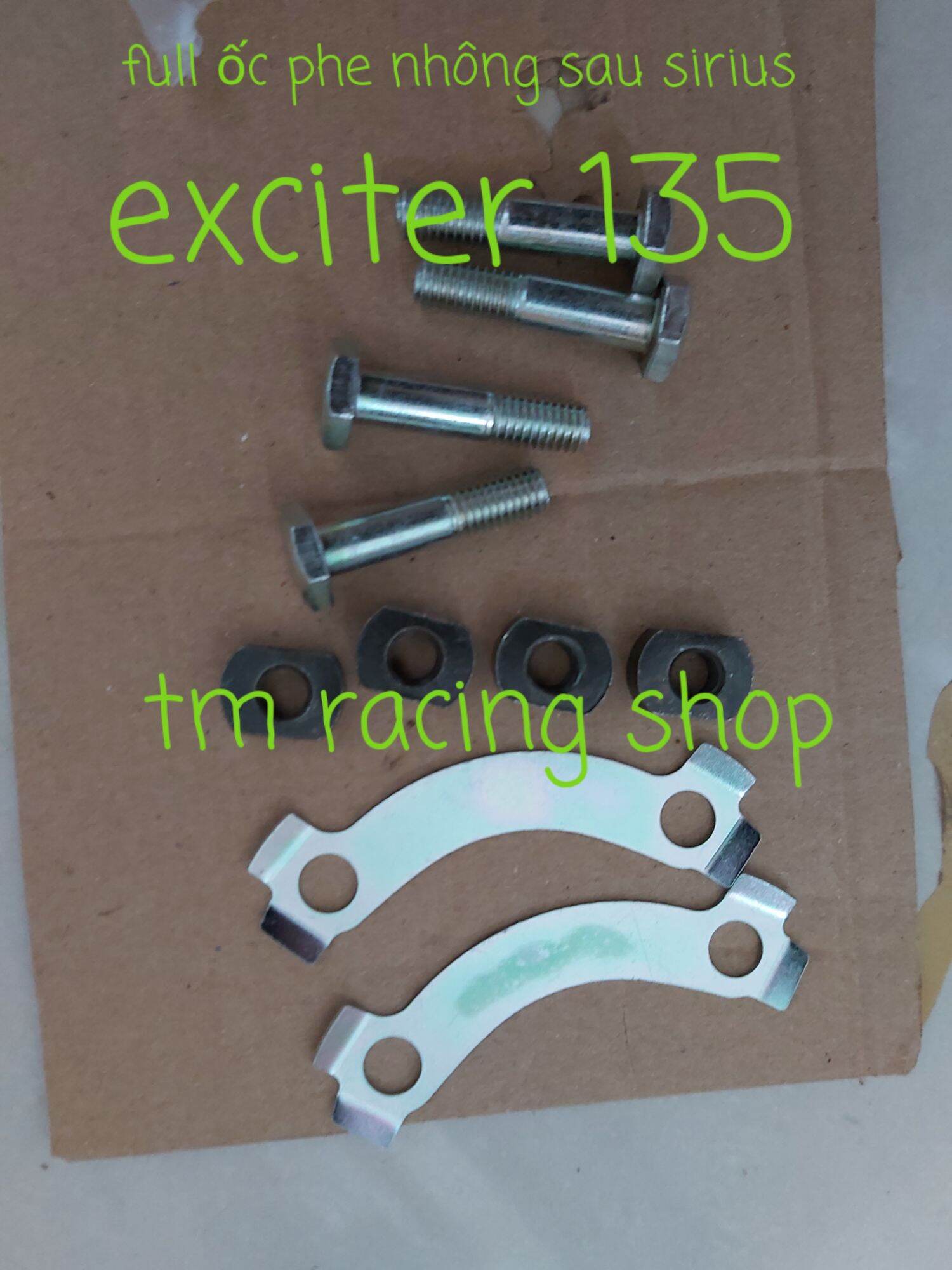 Bộ ốc và phe cùi nhông đĩa sau sirius / exciter 135