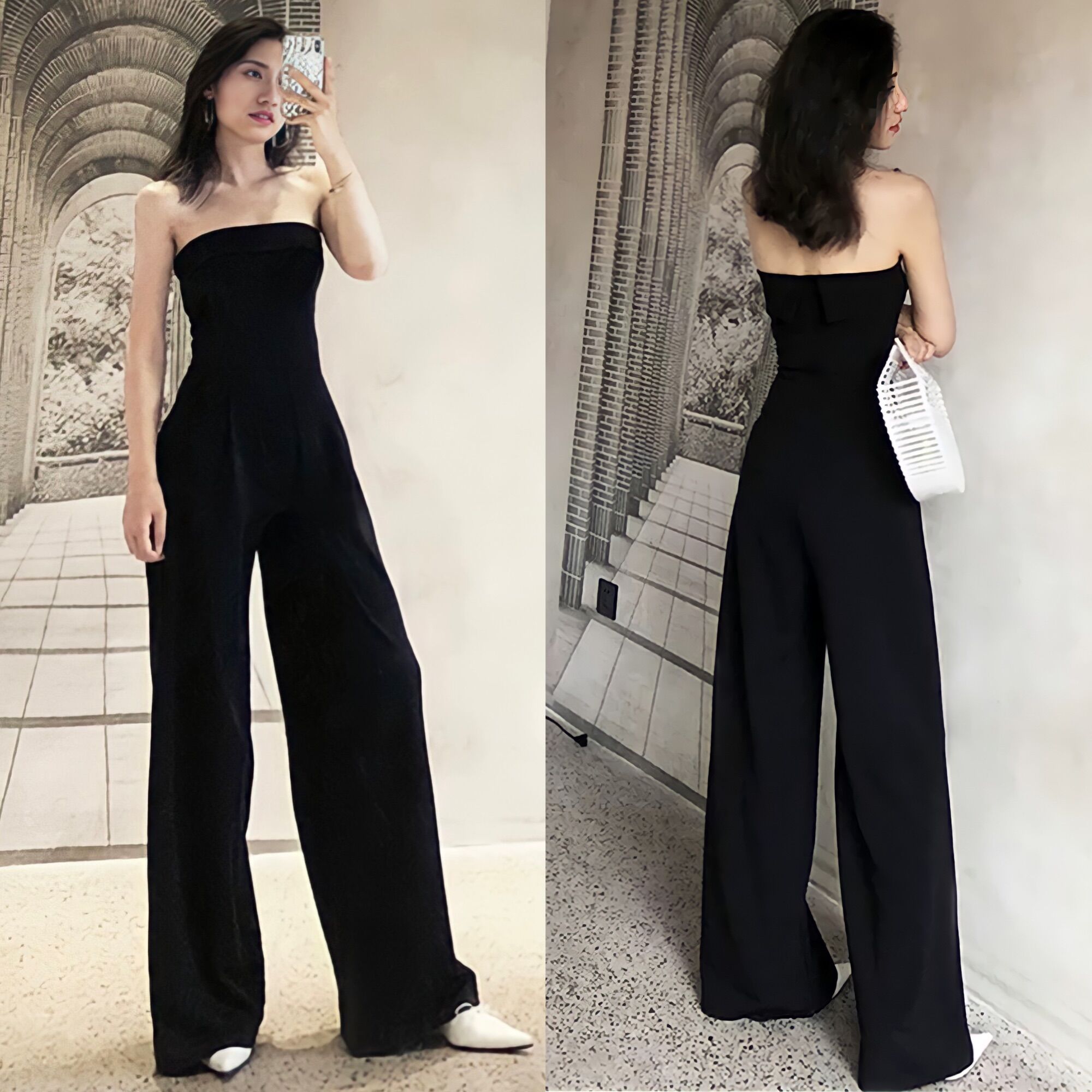 B35 jumpsuit cúp ngực liền có đệm ngực sẵn