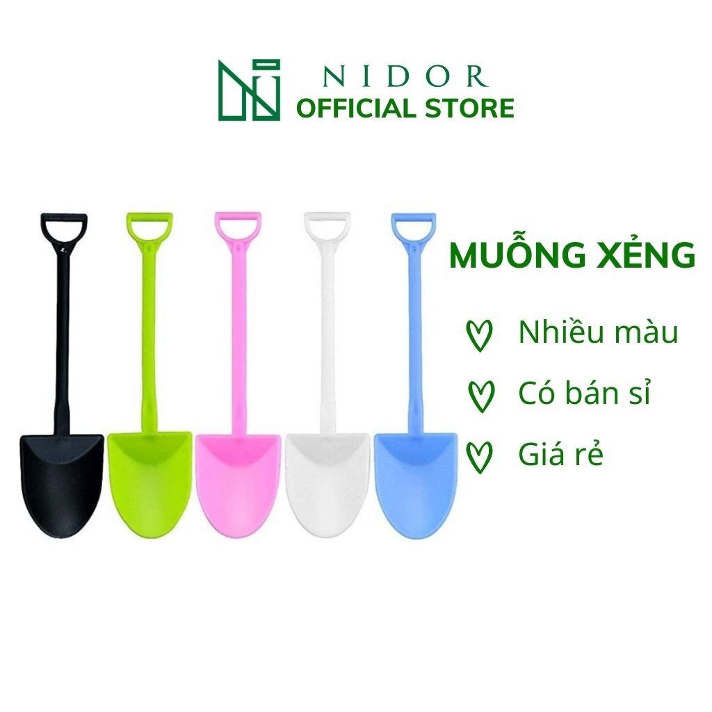 Combo 100 Xẻng nhựa múc kem, múc bột - Que trộn mặt mạ - Muỗng mỹ phẩm