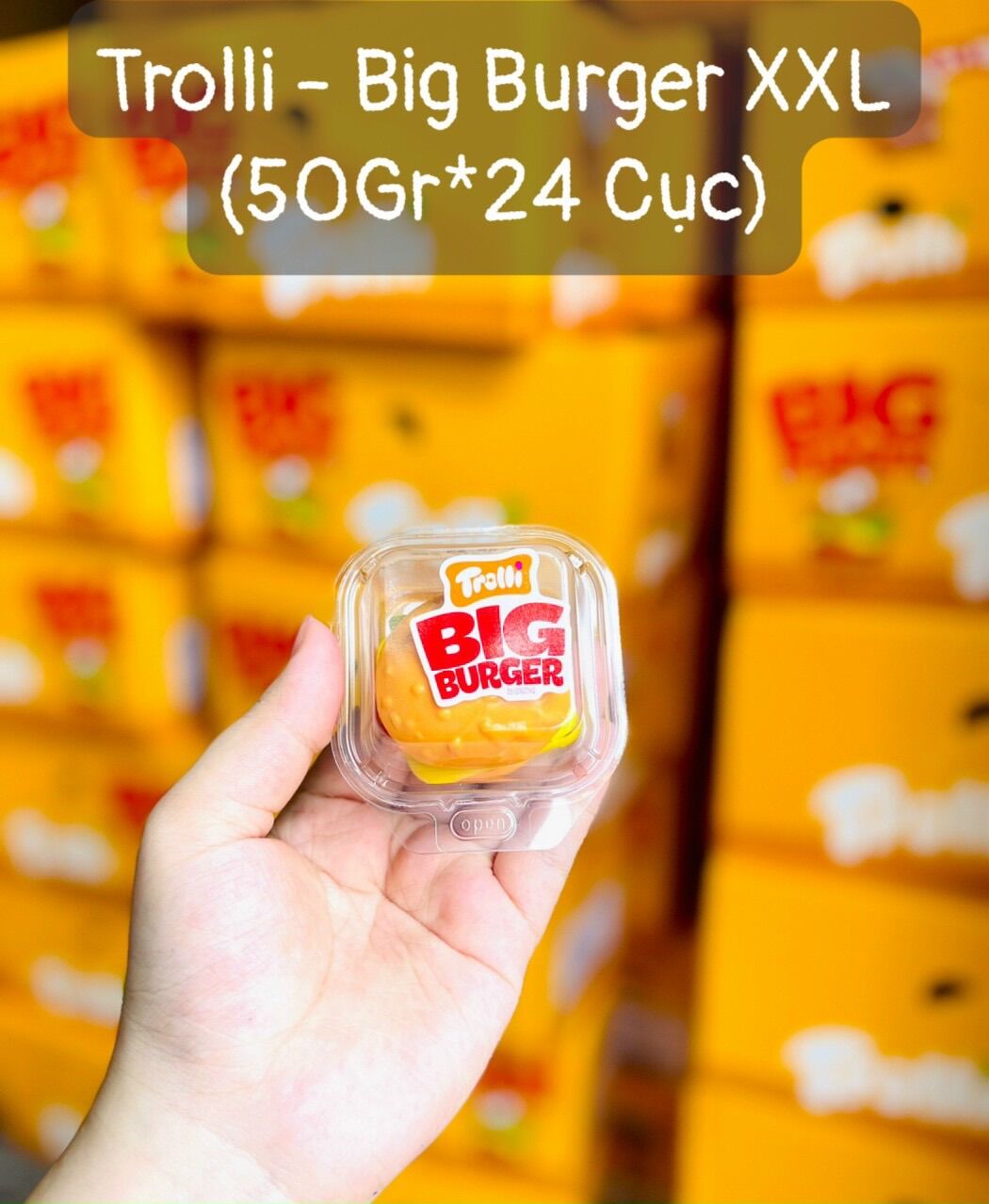 Kẹo dẻo Trolli Burger XXL 50gram