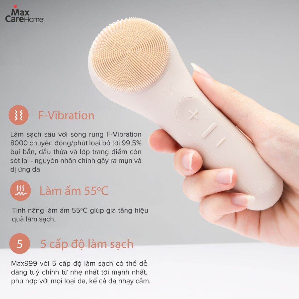 Máy rửa mặt làm sạch sâu Maxcare Max999
