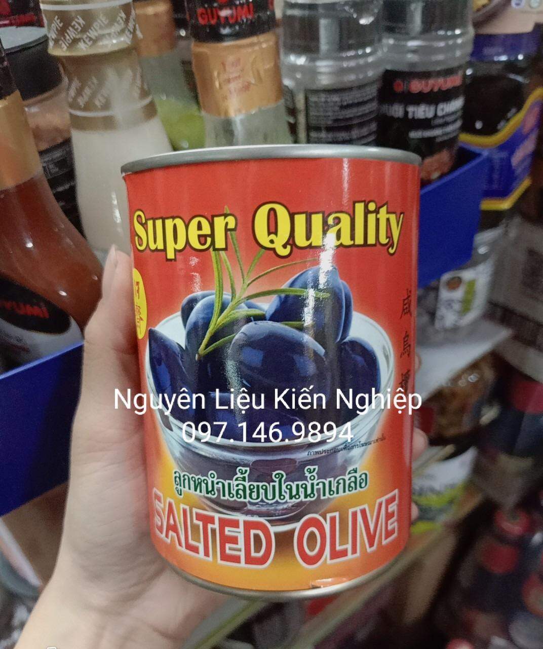 Cà na ngâm muối oliu  muối Salted Olive Thái Lan 565gram