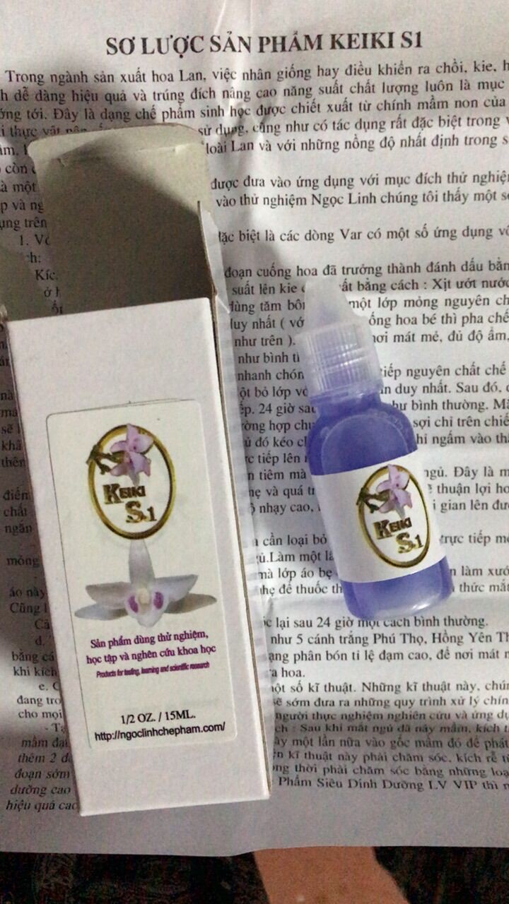 KEIKI S1-kích kei cuống hoa phong lan của ngọc linh , lọ 15ml