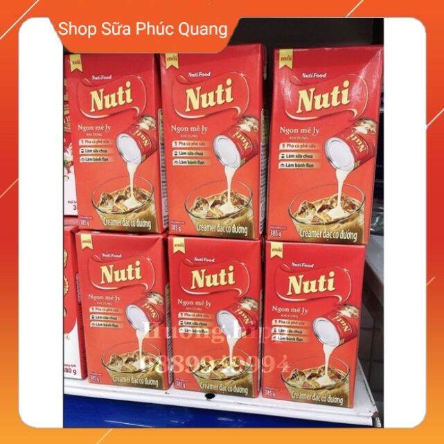Sữa đặc Nuti có đường hộp giấy 385g