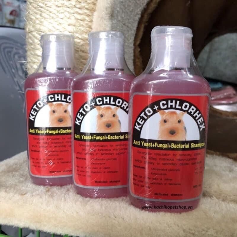 Sữa Tắm Nấm Viêm Da Keto Chlorhexdành cho cún miu