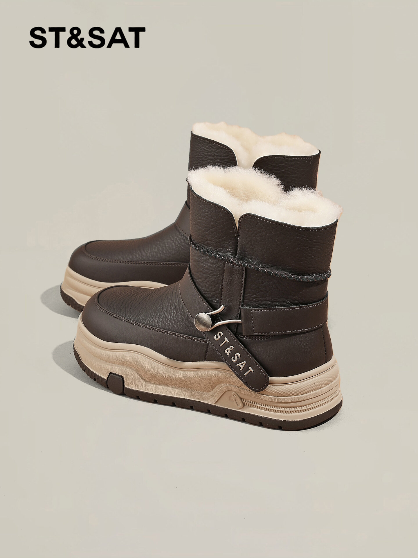 ST&SAT | Thickened Fleece-Lined Warm Snow Boots for Women Giá 2,286,000 Đồng*Miễn phí vận chuyển