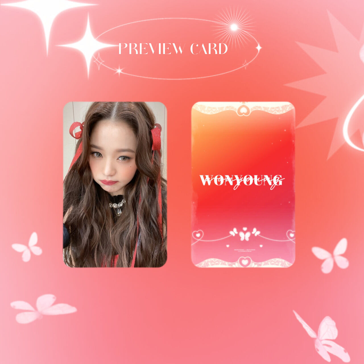 Card des bo góc Wonyoung (Ive) - BẢN DES ĐỘC QUYỀN CỦA CLOUDORIS
