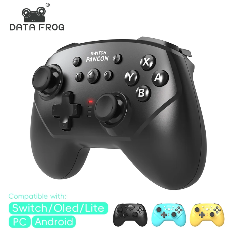 Dữ Liệu Ếch Bộ Điều Khiển Trò Chơi Không Dây Cho Nintendo Switch Oled Và Switch Pro Bluetooth Turbo Điều Khiển Tay Cầm Chơi Game Phụ Kiện Được Chứng Nhận CE