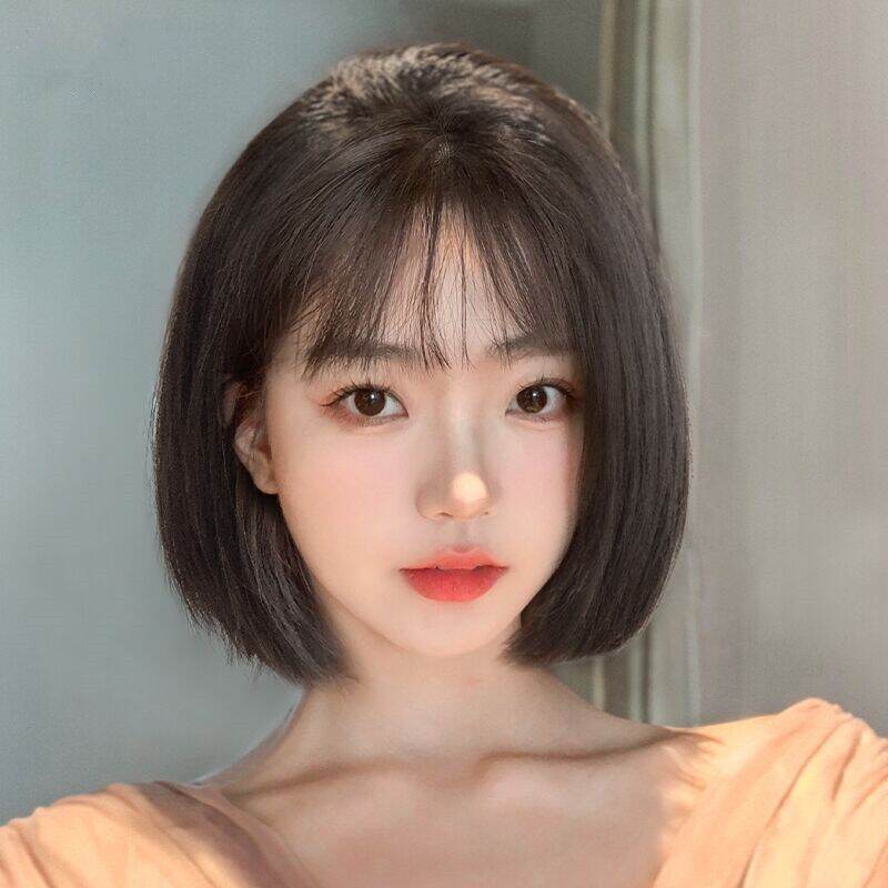 MONLEYTA | Natural Short Wig with Air Bangs for Lolita Style Giá  748,000 Đồng*Miễn phí vận chuyển