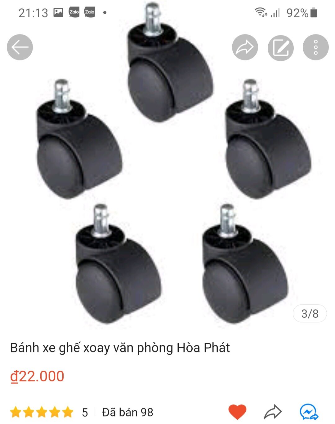 Bánh xe ghế xoay Hòa Phát