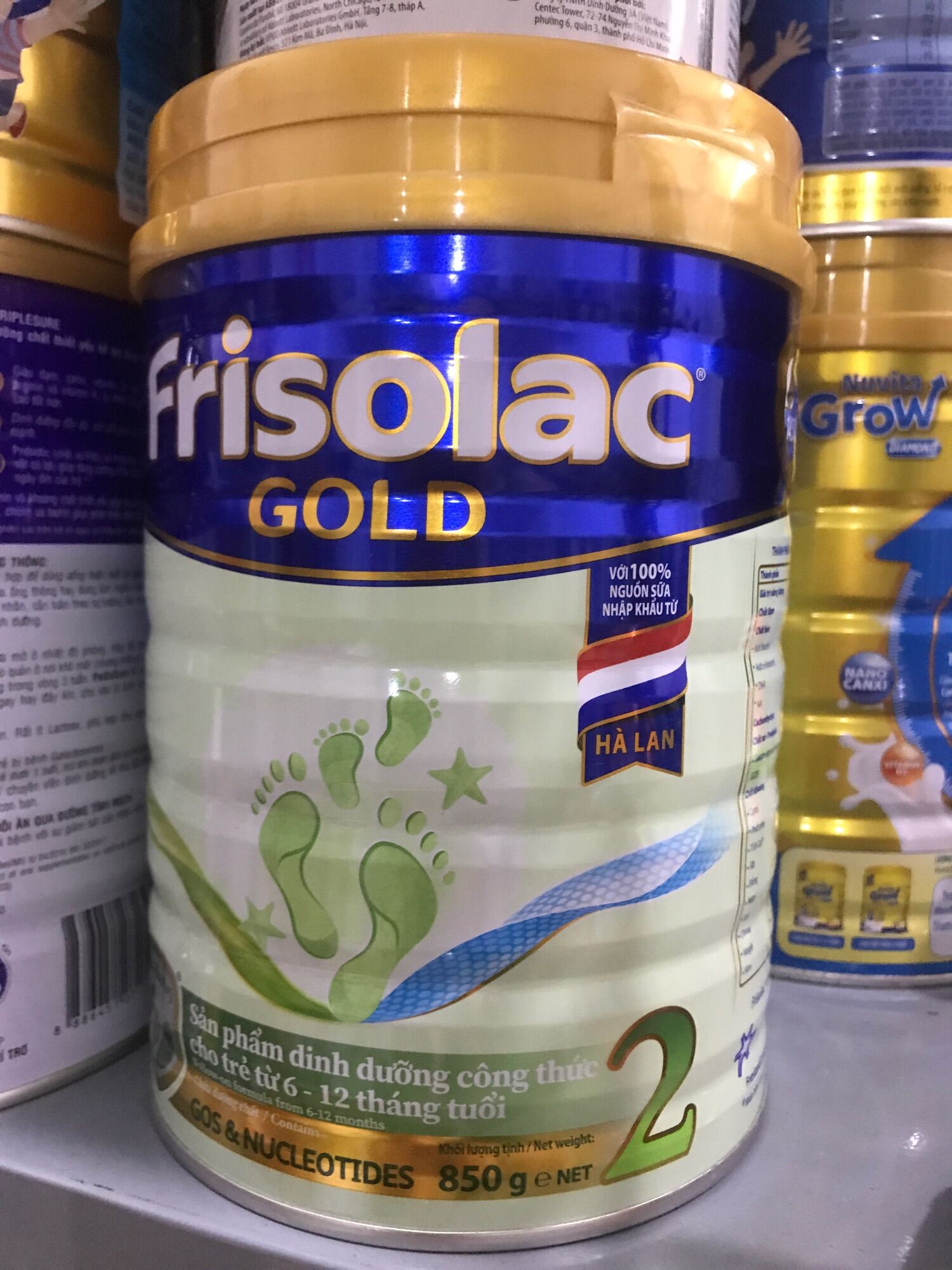 Sữa bột Frisolac gold 2 lon 850g (cho trẻ từ 6-12 tháng)