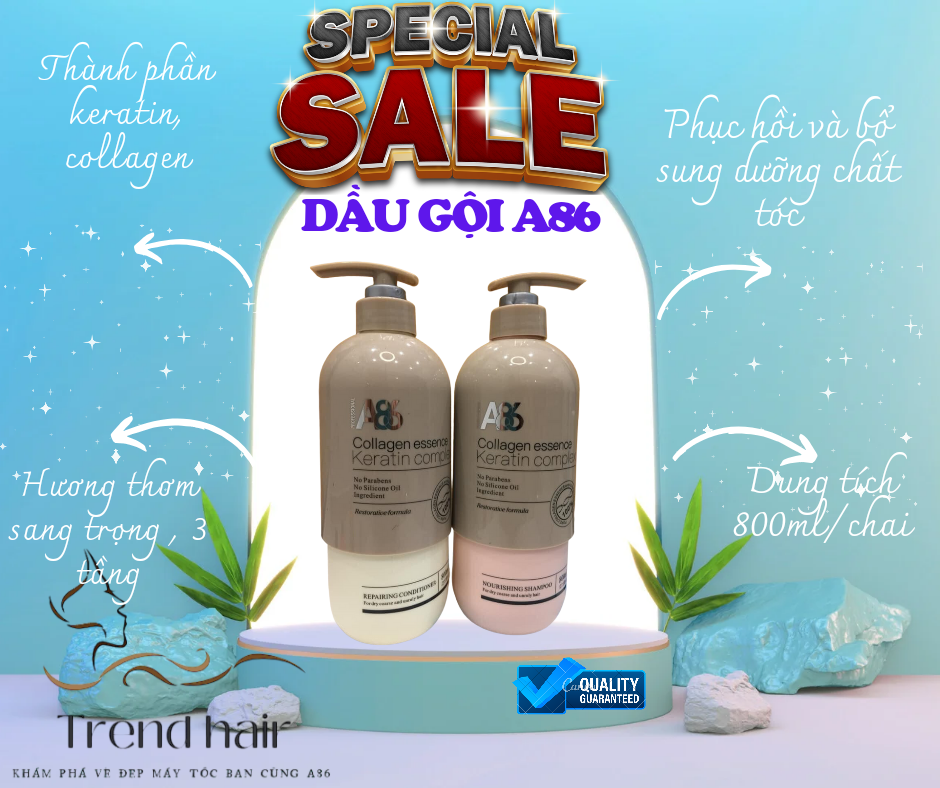 Dầu gội a86 dầu xả a86 combo gội xả a86