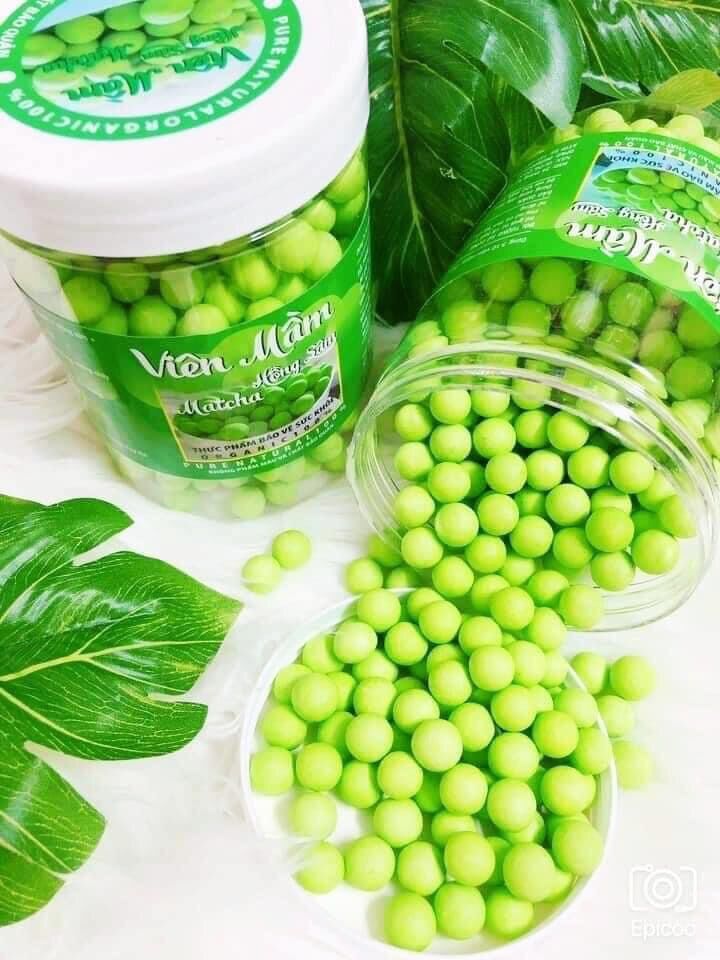 Viên mầm Hồng sâm matcha ( đẹp da, chống rụng tóc,….)