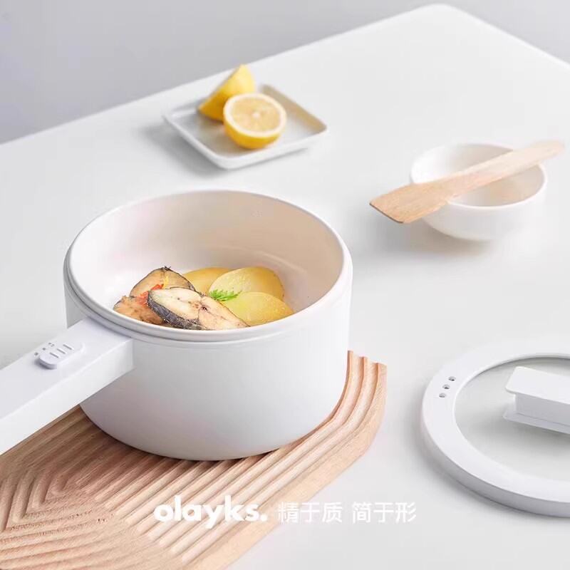 OLAYKS Original Design Mini Electric Wok 110V Đa Chức Năng Dùng Tại Nhà Ký Túc Xá Nồi Nấu Cơm Điện N