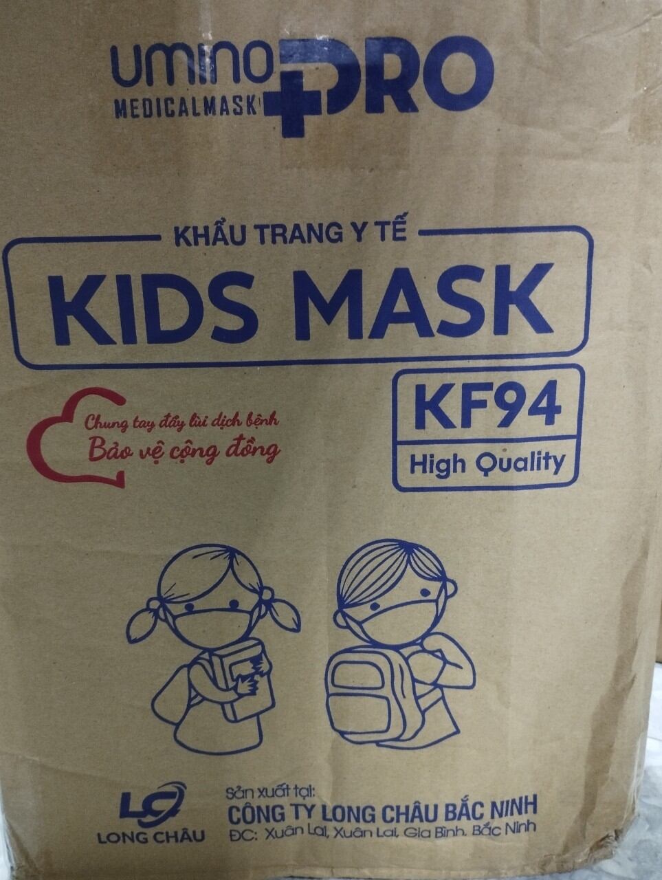 100 cái khẩu trang umino kf94 cho trẻ