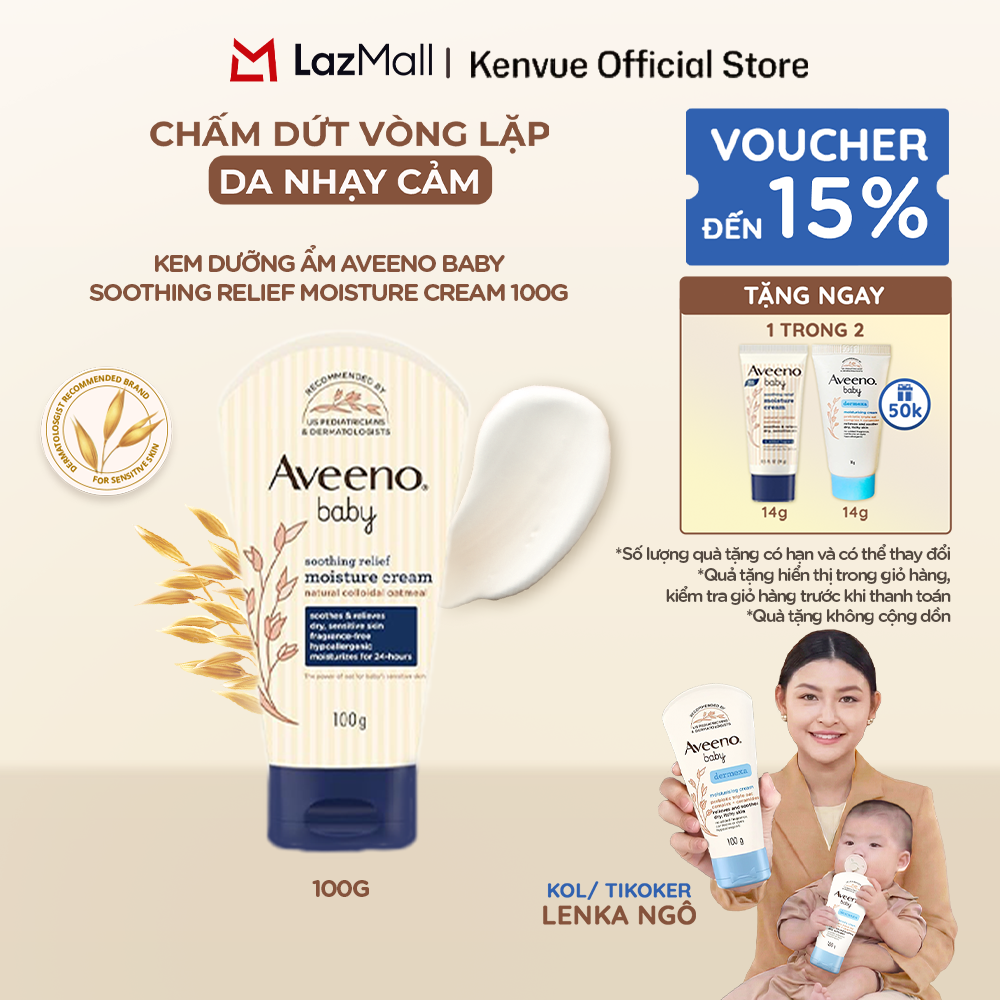 Kem dưỡng ẩm Aveeno Baby Soothing Relief Moisture Cream 100g