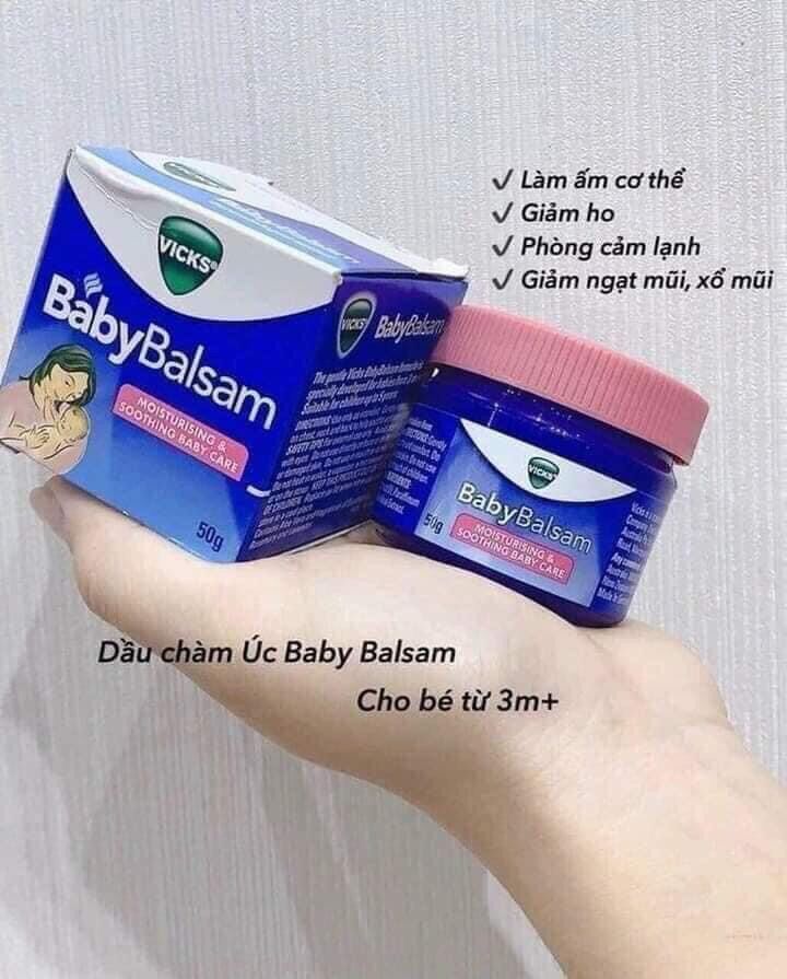Dầu bôi giữ ấm cơ thể Vicks Baba Bashlam chống ho, ngạt mũi