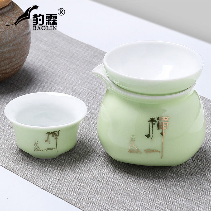 Thiết bị pha trà lưới lọc trà lọc trà thiết bị phân ly dụng cụ pha trà gốm sứ dụng cụ pha trà lọc trà chén tống liền