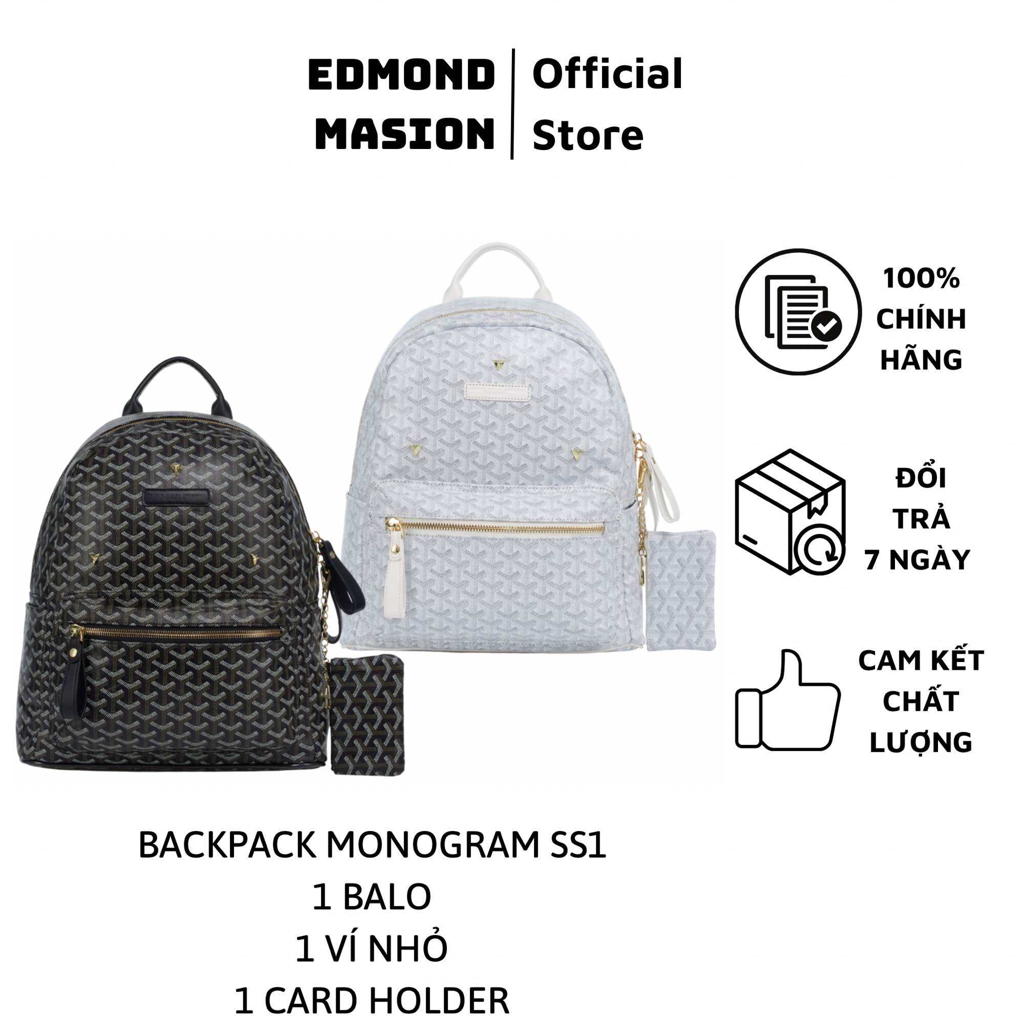 正品EMM双肩包Edmond Masion Monogram男女书包马德里旅行电脑包-Taobao