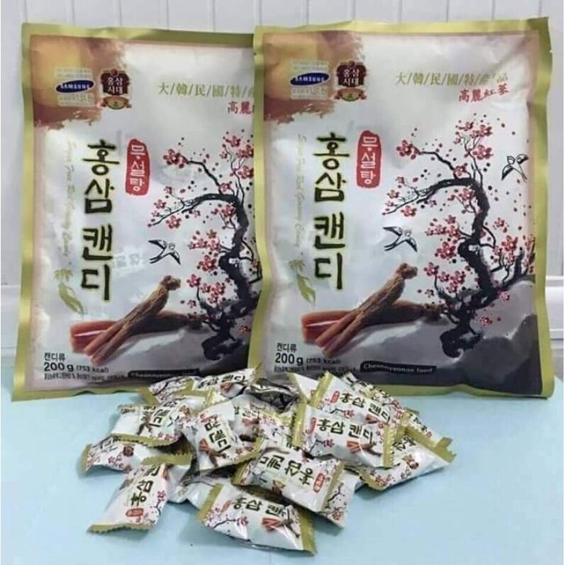 kẹo sâm không đường 2 gói