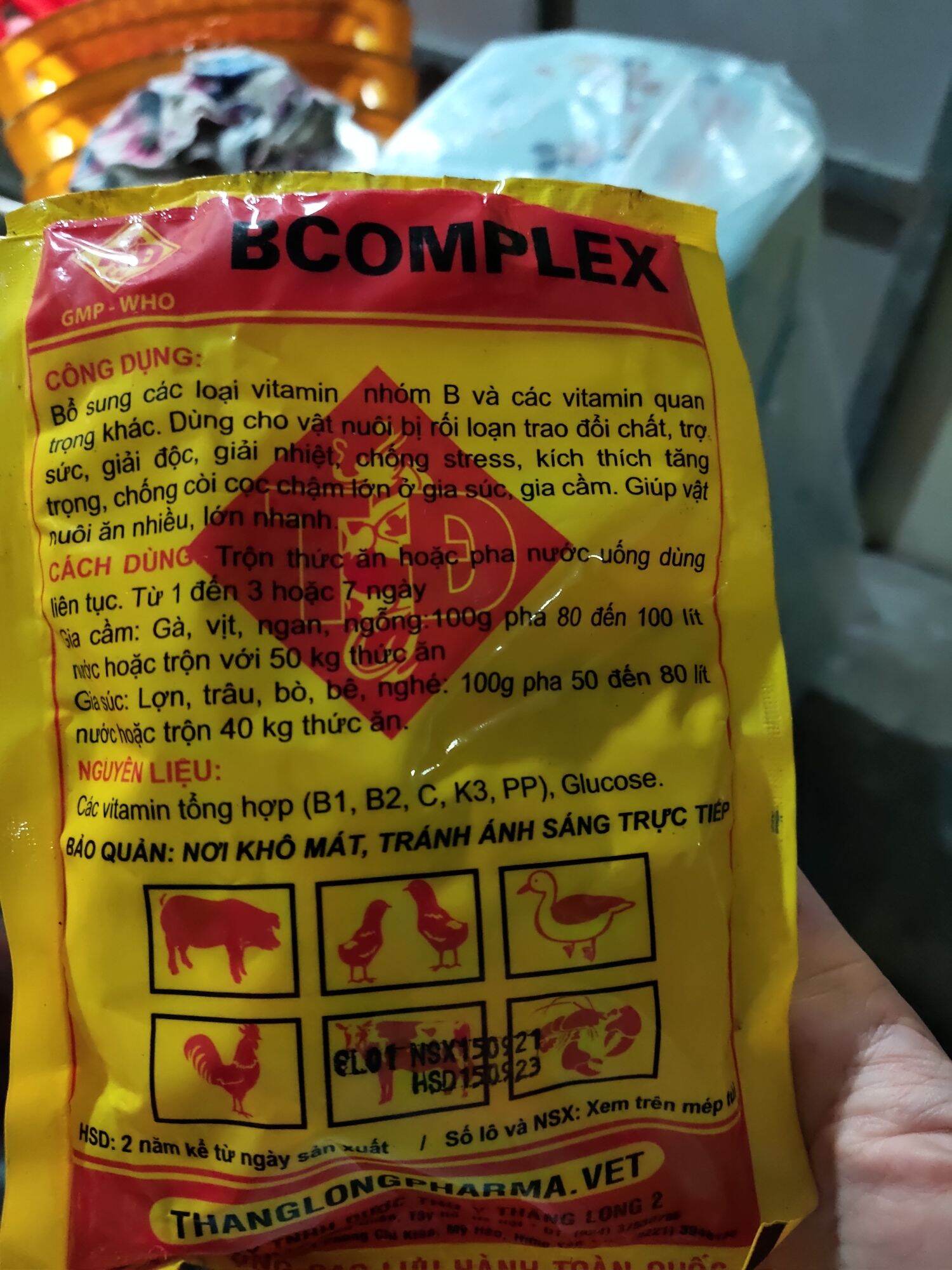 Thuốc bổ BComplex cho gia súc, gia cầm