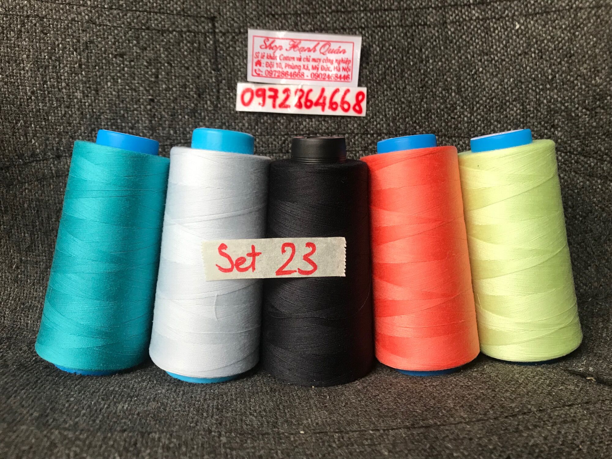 Set of 5 Rolls of Sewing Thread, 2500m Long/1 Roll