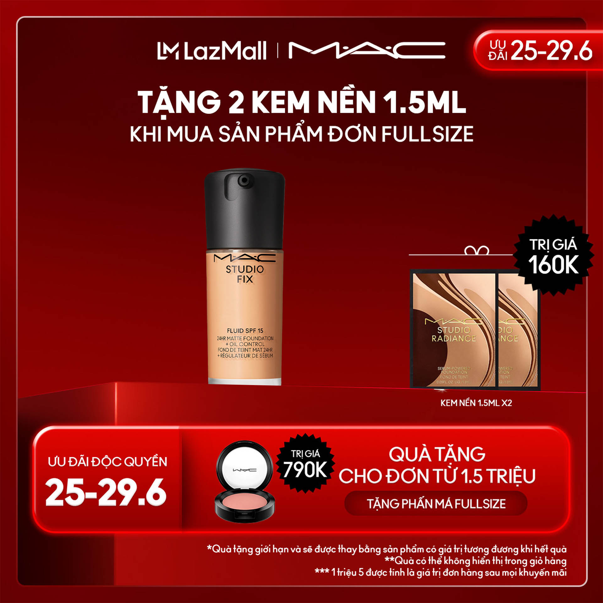 [ƯU ĐÃI 25-29.6] MAC Kaizen Studio Fix Fluid SPF 15 /Kem nền dưỡng da, độ che phủ linh hoạt từ trung bình tới cao, dành cho da thường và da dầu - kem nền bán chạy cho lớp nền lì mềm mịn