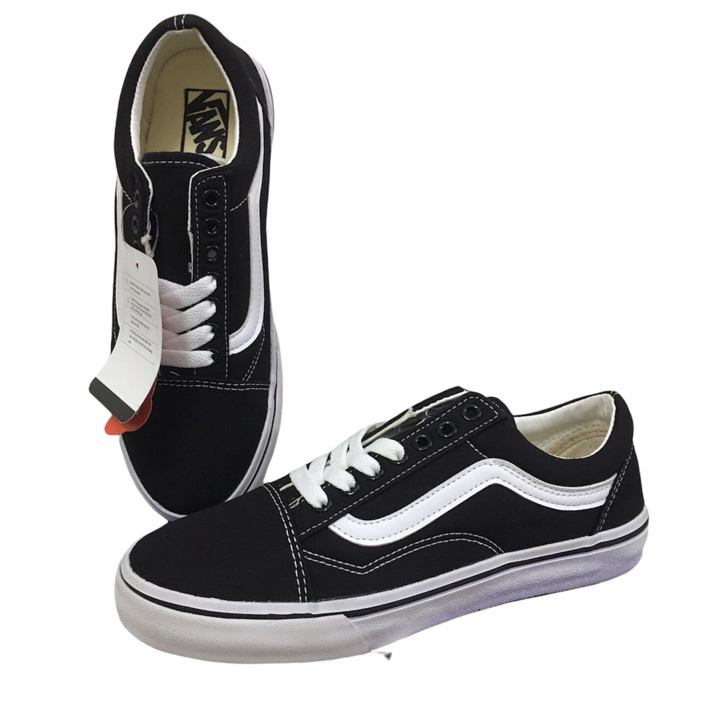 Giày van old skool đen trắng size 36->43 NAM NỮ
