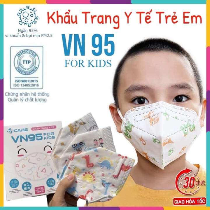 Sỉ 10 hộp khẩu trang 95 titan cho bé dưới 12 tuổi
