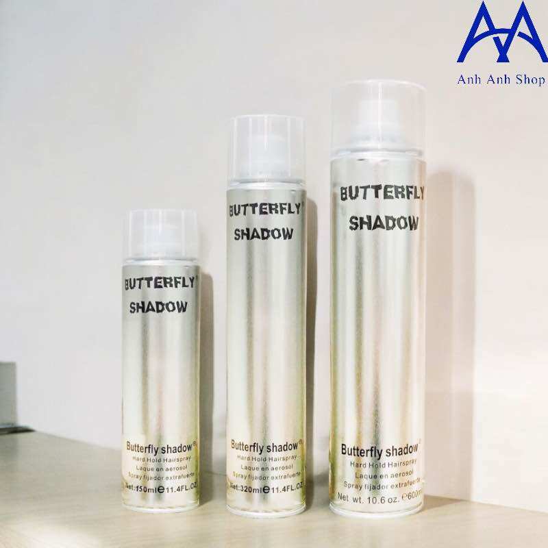 Gôm xịt tóc nam chính hãng Butterfly Shadow 320ml (Trắng)