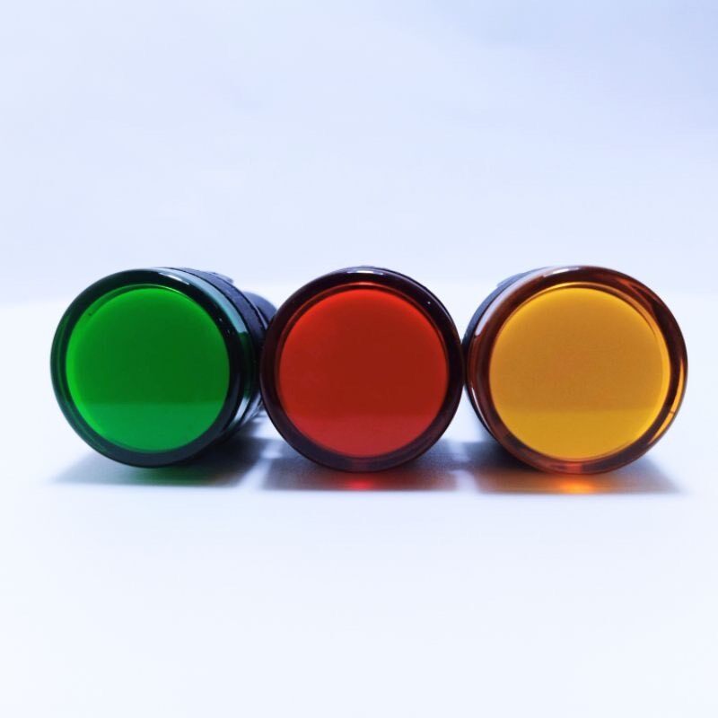 Đèn báo pha tủ điện phi 22mm 220V Xanh - Đỏ - Vàng